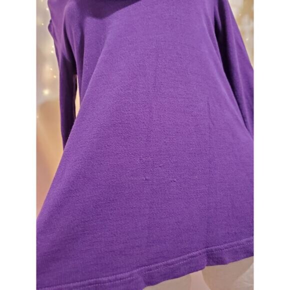 Fresh Produce Cowl Neck Purple Long Sleeve Knit Pullover Sweater Womens Size XS - Picture 6 of 9